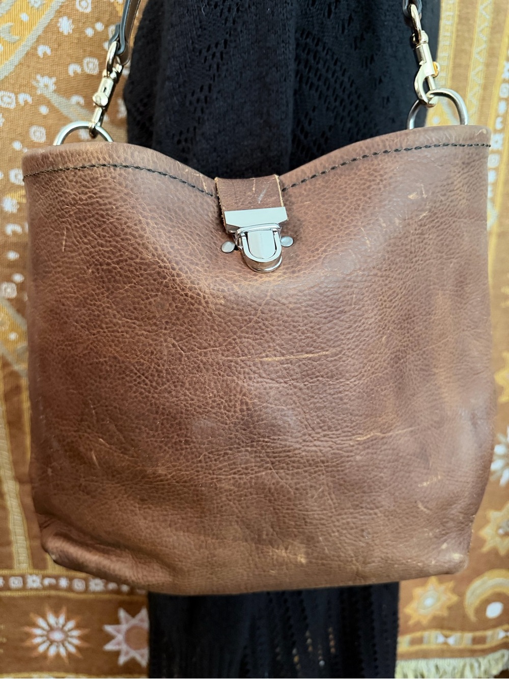 Amazing leather hippie purse - Picture 8 of 9